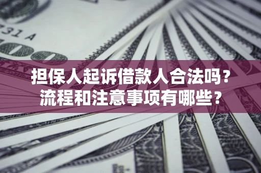 济南担保人起诉借款人合法吗？流程和注意事项有哪些？