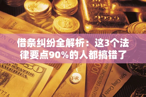 济南借条纠纷全解析：这3个法律要点90%的人都搞错了