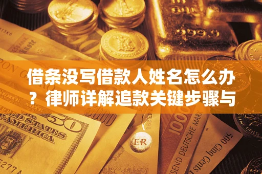 济南借条没写借款人姓名怎么办？律师详解追款关键步骤与证据链构建
