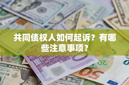 济南共同债权人如何起诉？有哪些注意事项？